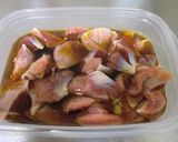 お弁当に！鶏砂肝の醤油漬け焼き作り方4写真