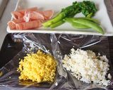 菜の花のペペロンチーノ ミモザ風作り方1写真
