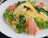 菜の花のペペロンチーノ ミモザ風作り方7写真
