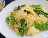 菜の花のペペロンチーノ ミモザ風作り方6写真
