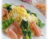 菜の花のペペロンチーノ ミモザ風作り方9写真