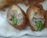 チーズ&スナップえんどうの豚肉巻きフライ作り方7写真