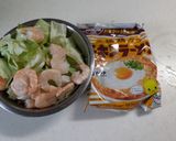 そのままチキンラーメンの野菜あんかけ作り方2写真