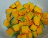 簡単♪豆とツナのカボチャサラダ作り方1写真
