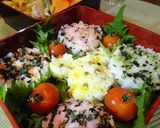 かんたん彩りごはんふりかけでお花見弁当作り方4写真