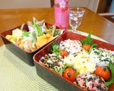かんたん彩りごはんふりかけでお花見弁当作り方7写真