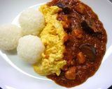 パスタソース＆卵でランチプレート作り方8写真