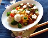 パスタソース＆卵でランチプレート作り方10写真
