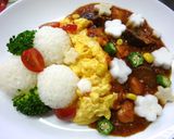 パスタソース＆卵でランチプレート作り方9写真