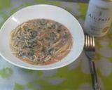 簡単!ほうれん草のトマトクリームパスタ作り方2写真
