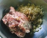 豚こまと筍のハンバーグ作り方2写真