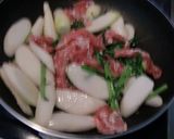 大根と豚コマの、ごま油いため塩麹味作り方4写真