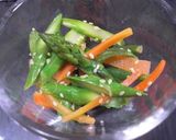 ごまたっぷりアスパラナムル作り方6写真