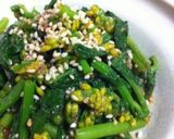 超簡単...菜花のごま和え作り方7写真