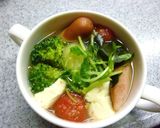 簡単☆和の朝食ウインナースープ作り方10写真