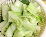 おやじ犬流！豆腐と青梗菜のオイスター炒め作り方1写真