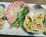 朝のお弁当、ふりかけと小ネギの卵焼き作り方3写真