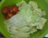 キャベツとソーセージのパスタ入りスープ作り方1写真