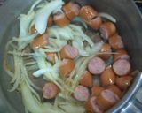 キャベツとソーセージのパスタ入りスープ作り方3写真