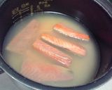 しじみのだし汁で炊く鮭の炊き込みご飯作り方5写真