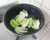 ちんげん菜と卵のオイスター炒め作り方2写真