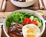 ♪ランチタイムni我が家のロコモコ丼♪作り方9写真