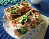 ベーコン×青菜昆布和えの和トースト作り方6写真