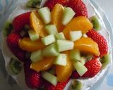 フルーツいっぱいデコレーションケーキ作り方10写真