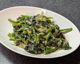 香り豊かなほうれん草の酒粕味噌炒め作り方6写真