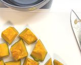 かぼちゃの黒ごま醤油麹和え作り方1写真