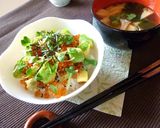 いくらとアボカドの梅ワサビ丼。作り方6写真