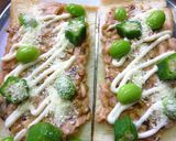 ツナ×納豆のトースト　梅ワサビ風味作り方4写真