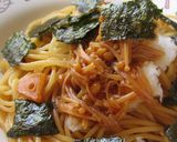 和風なめ茸おろしペペロンチーノ作り方7写真