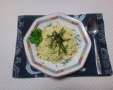 塩麹チャーハンわさび菜入り作り方10写真