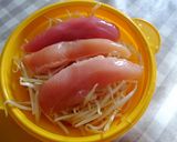 シリコン鍋★ささみの甘味噌和え作り方1写真