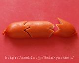【キャラ弁】ウインナーのチューリップ弁当作り方3写真