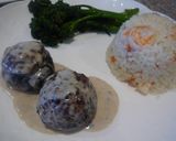 肉詰めマッシュルームのチーズソースがけ作り方12写真