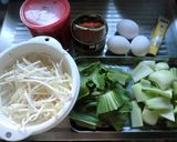 簡単！カニ缶とチンゲンサイの卵炒め作り方1写真
