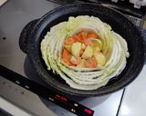 白菜とウインナーのクリーム鍋作り方2写真