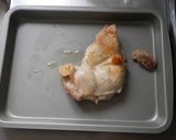 不器用鶏もも肉のカリカリ蒸しサラダ作り方1写真