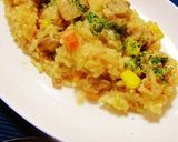 切って入れるだけ！炊き込みチキンライス♪作り方4写真