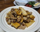 ごまたっぷり☆筍と豚肉の簡単炒め♪作り方7写真