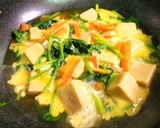 高野豆腐とほうれん草の卵とじ作り方5写真