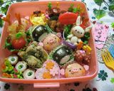 ハート型で簡単ぶうぶうちゃんおにぎり作り方14写真