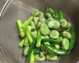 そら豆とアスパラのチーズリゾット作り方1写真