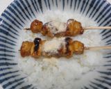 焼き鳥スープ丼・自己流で作りました！作り方4写真