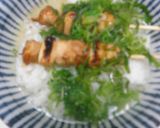 焼き鳥スープ丼・自己流で作りました！作り方6写真