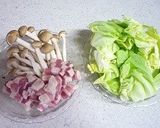 春とベーコンの明太子クリームスープごはん作り方1写真