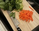 合い挽き肉でビビンバ風炒め作り方1写真