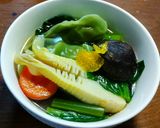 青とろ茄子入りスープ餃子 　甘い野菜の出汁作り方7写真